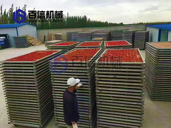 枸杞烘干機(jī)烘干現(xiàn)場